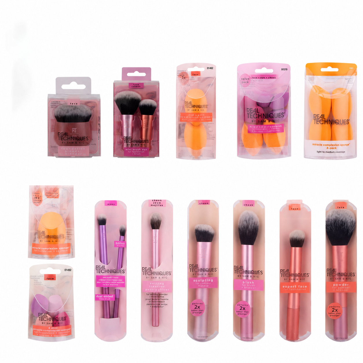 Wholesale Custom Package Minimalist Clear Blister Packaging for Cosmetics and Make up Brushes Set Box