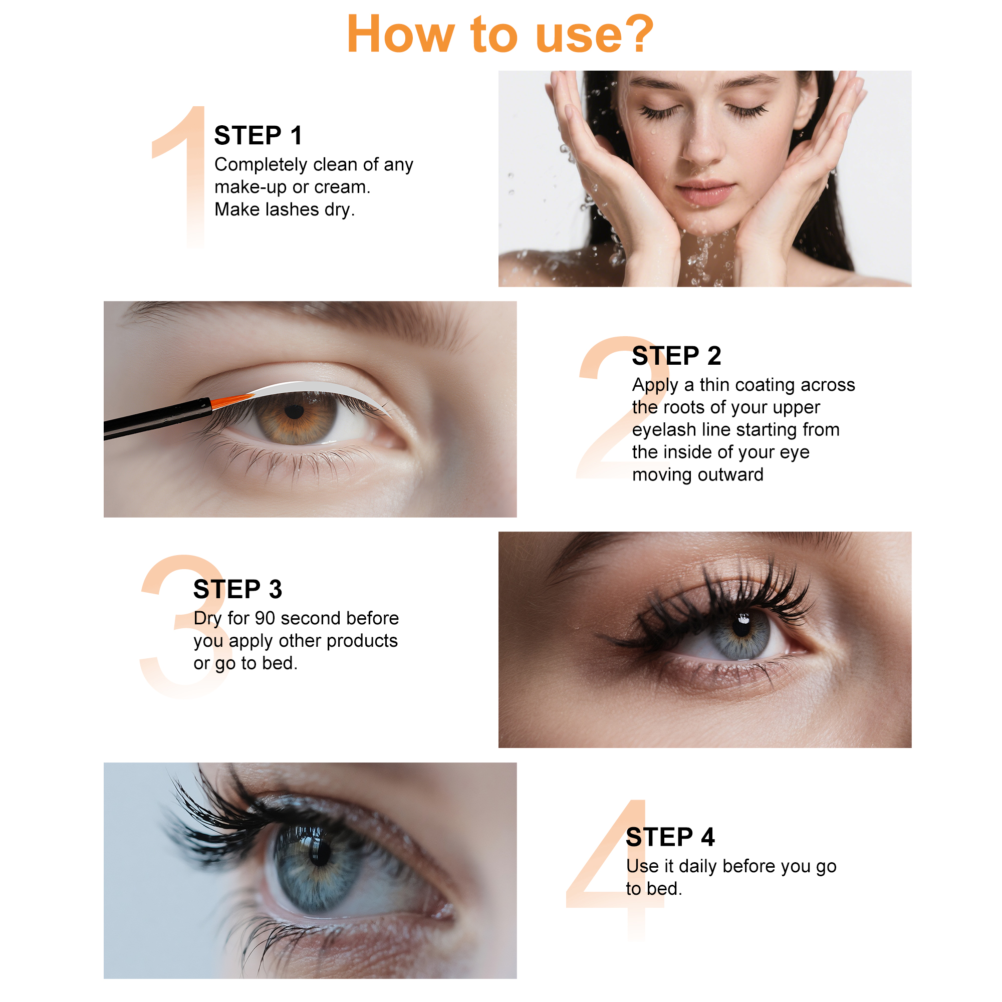 Profession New Luxury Rapid 3D Max Applicator Vegan Lash Boost Eyebrow Enhancer OEM Eyelash Growth Serum Private Label Low MOQ