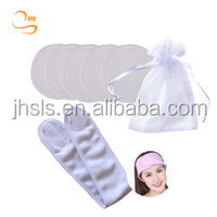 Eco-friendly Reusable Bamboo Terry Rounds Soft Makeup Remover Pads Chemical Free Washable Facial Pad Set