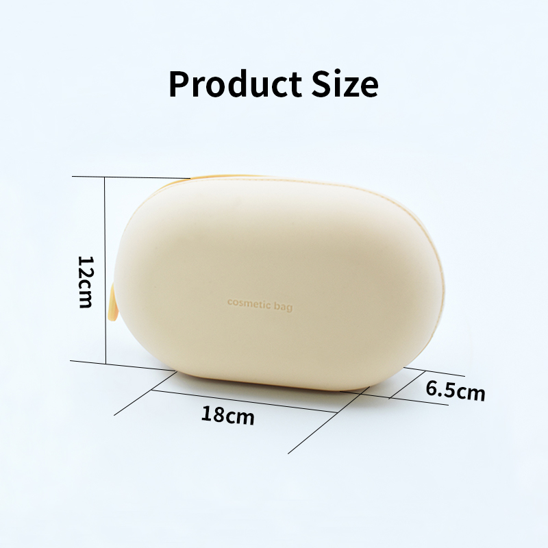 Factory Custom Reusable Silicone Zip Large Capacity Makeup Bag Portable Travel Storage Cosmetic Pouch Toiletry Bag