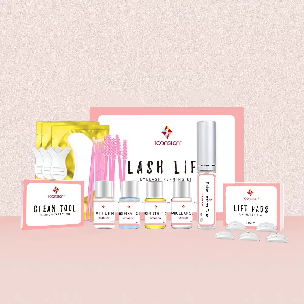 Professional Vegan Semi-Permanent Eyelash Lifting Set Private Label Liquid Form