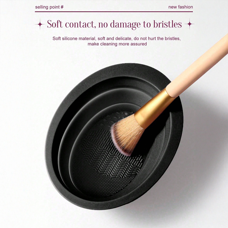Collapsible Eco-friendly Silicone Beauty Bowl Convenient Face and Makeup Brush Cleaner Tool