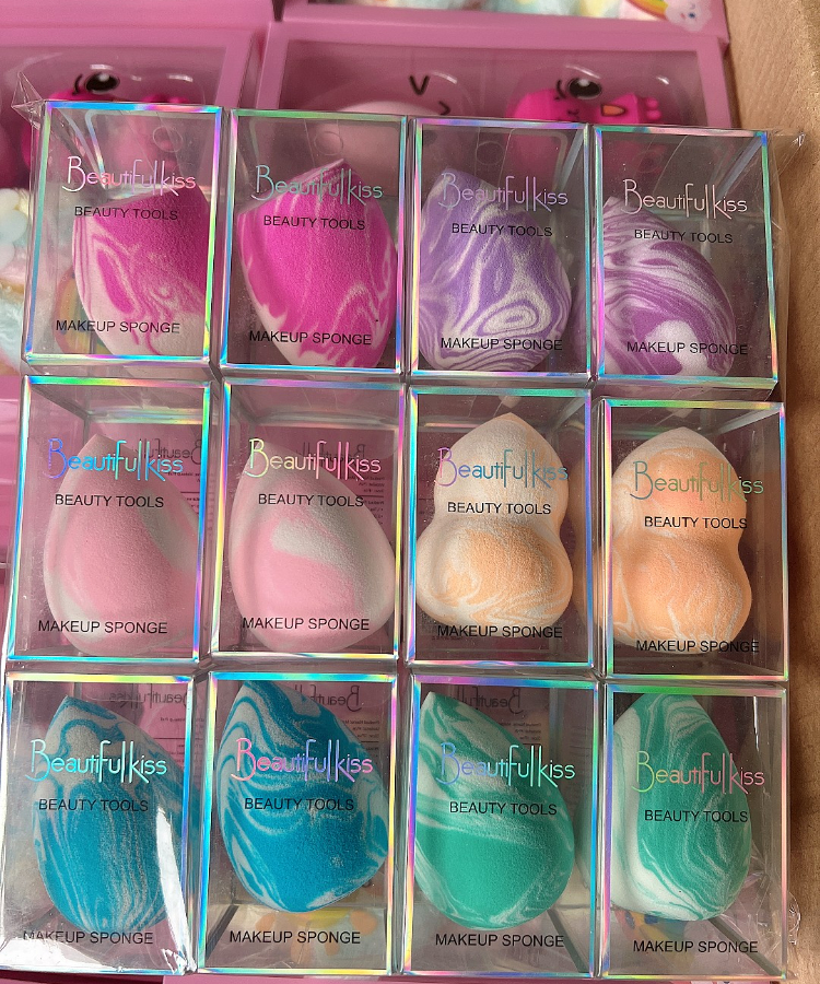 Factory Wholesale Custom Logo Beauty Makeup Blender Bakeup Sponge Ultra Soft Peach Makeup Sponge