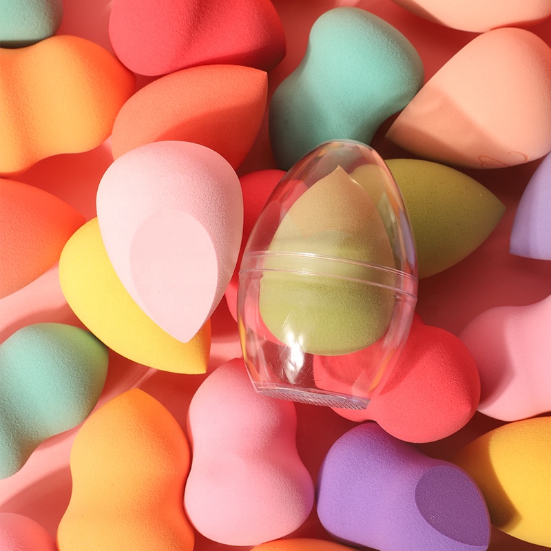 Professional Soft Blender Latex Free Biodegradable Beauty Egg Cosmetics Blender Wholesale Customized Packaging Custom Logo Face