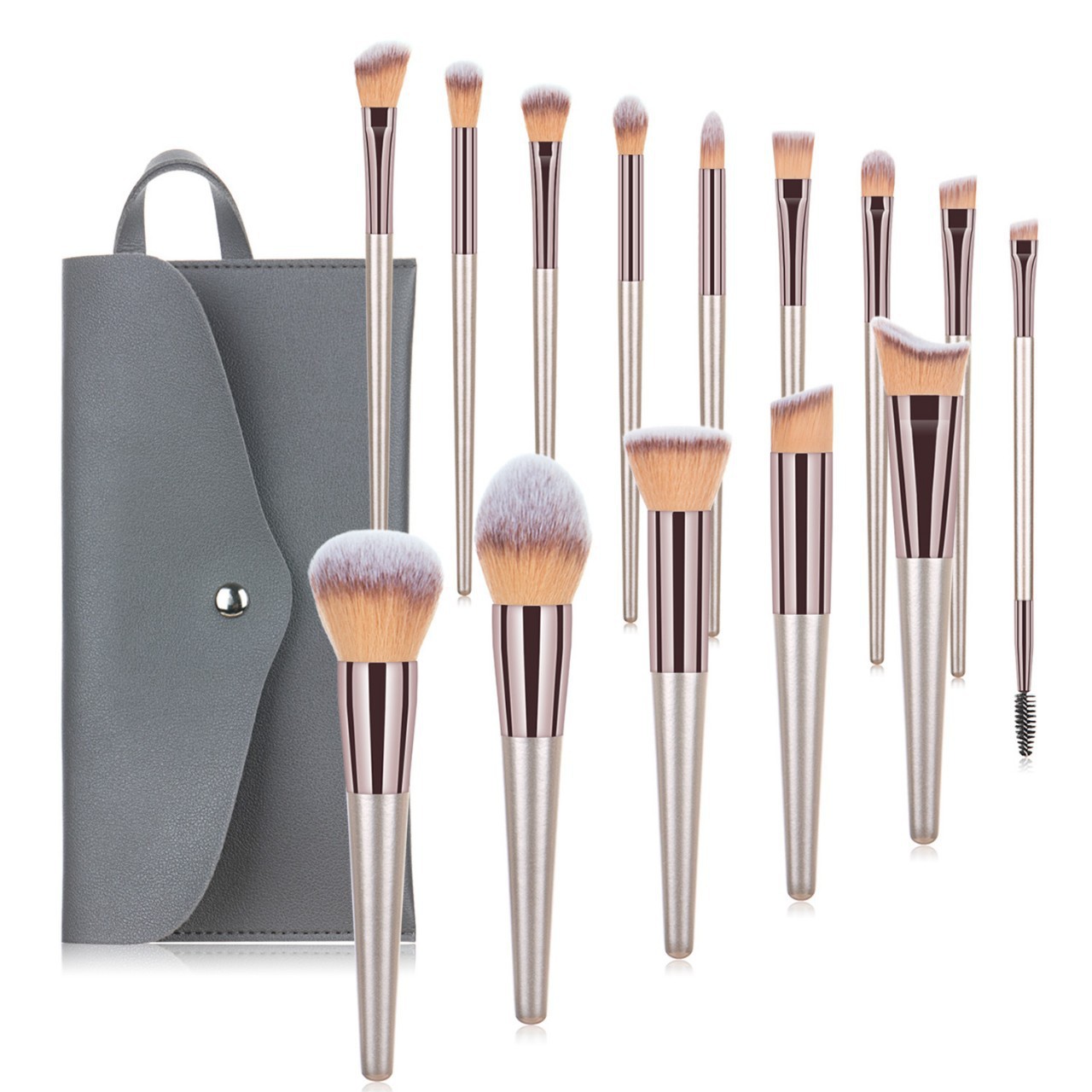 Portable 7/10/14PCS Make up Brush Synthetic Set Professional Face Powder Eye Makeup Brushes Blending Kit with Cosmetic Bag ODM