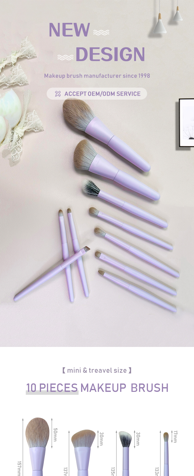 Mini Makeup Brushes Set View 1