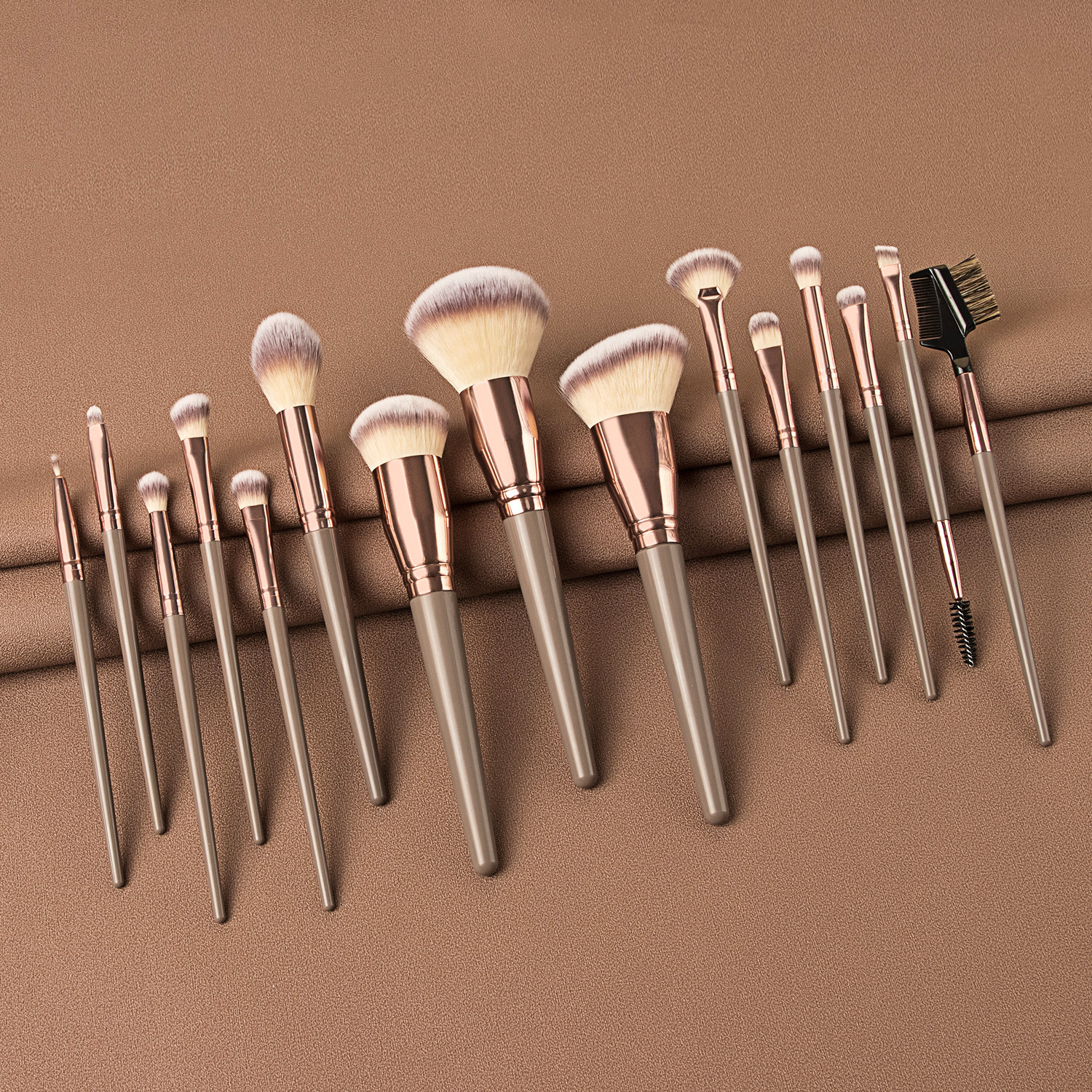 HMU Hot Selling Make up Brushes Black Gold Manufacturers OEM 7 10 15 Pcs Makeup Brush Set With Case