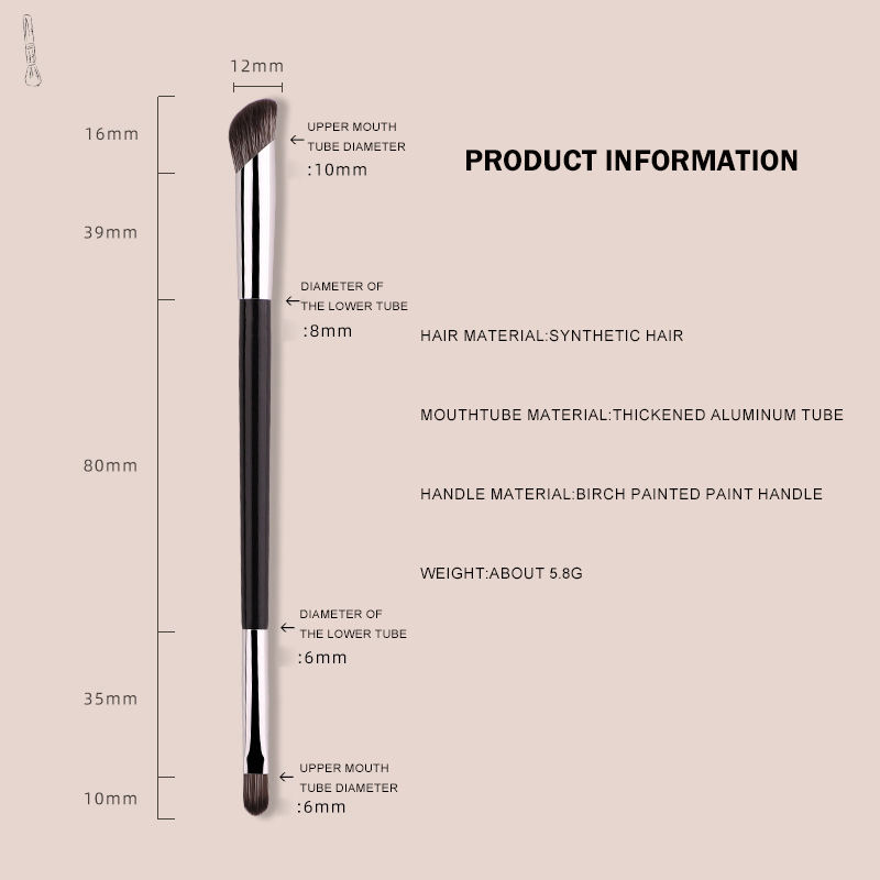 Dual Ended Cosmetic Brushes Oem Private Label Custom logo Premium Synthetic Unique Makeup Angled Fluffy Concealer Brush
