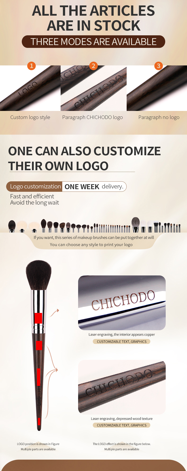 Custom Makeup Brush Branding Options