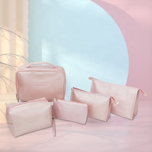 OEM/ODM Waterproof PU Toiletry Pouch Makeup Cosmetic Bag Travel Organizer