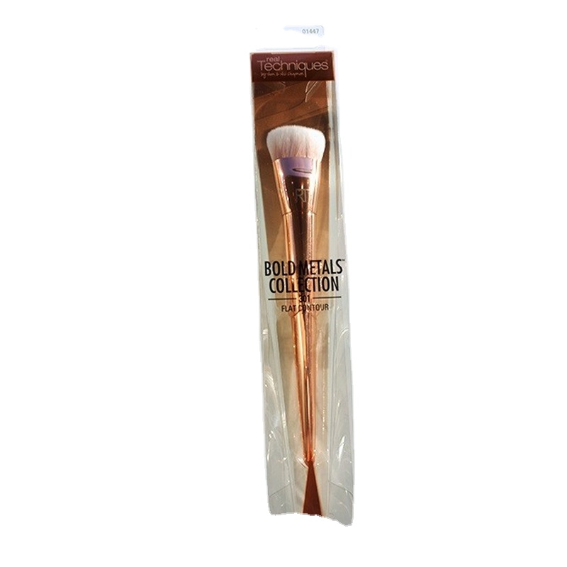 Custom Makeup Brush Clear Box Gold Foil Beauty Tool Gift Packaging Cosmetic Package Plastic Box