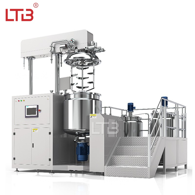 Hot Sale Vacuum Emulsifying Lubricant Oil Lotion Cream Cosmetic Toothpaste Vaseline Bending Reactor Cosmetic Ointment Manufacturing Machine