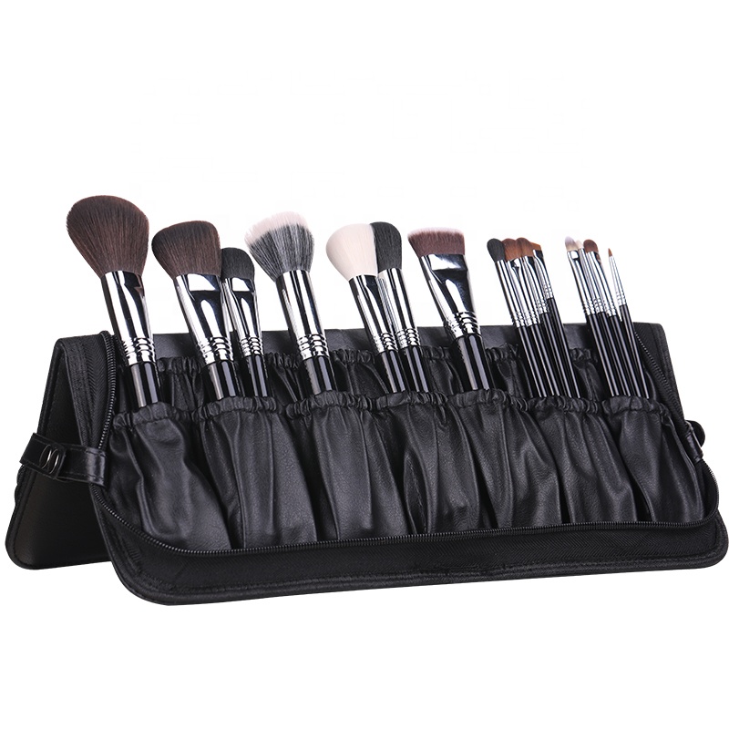 YDINI Wholesale 15pcs OEM ODM Cosmetics Tools Kit Make up Brushes Professional Makeup Brush Set With Bag