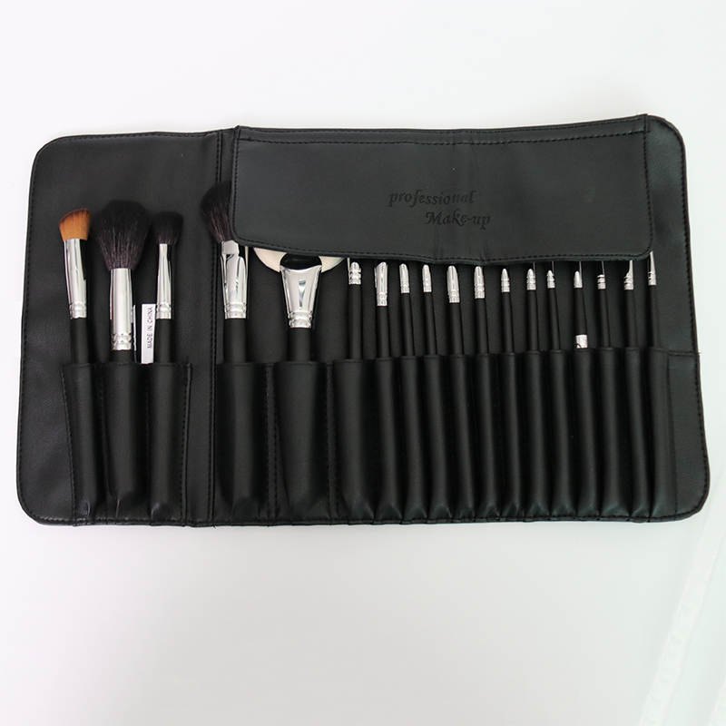 Professional 18 Pcs Natural Hair Makeup Brush Set High Quality Goat Hair Copper Ferrule Accept Customized