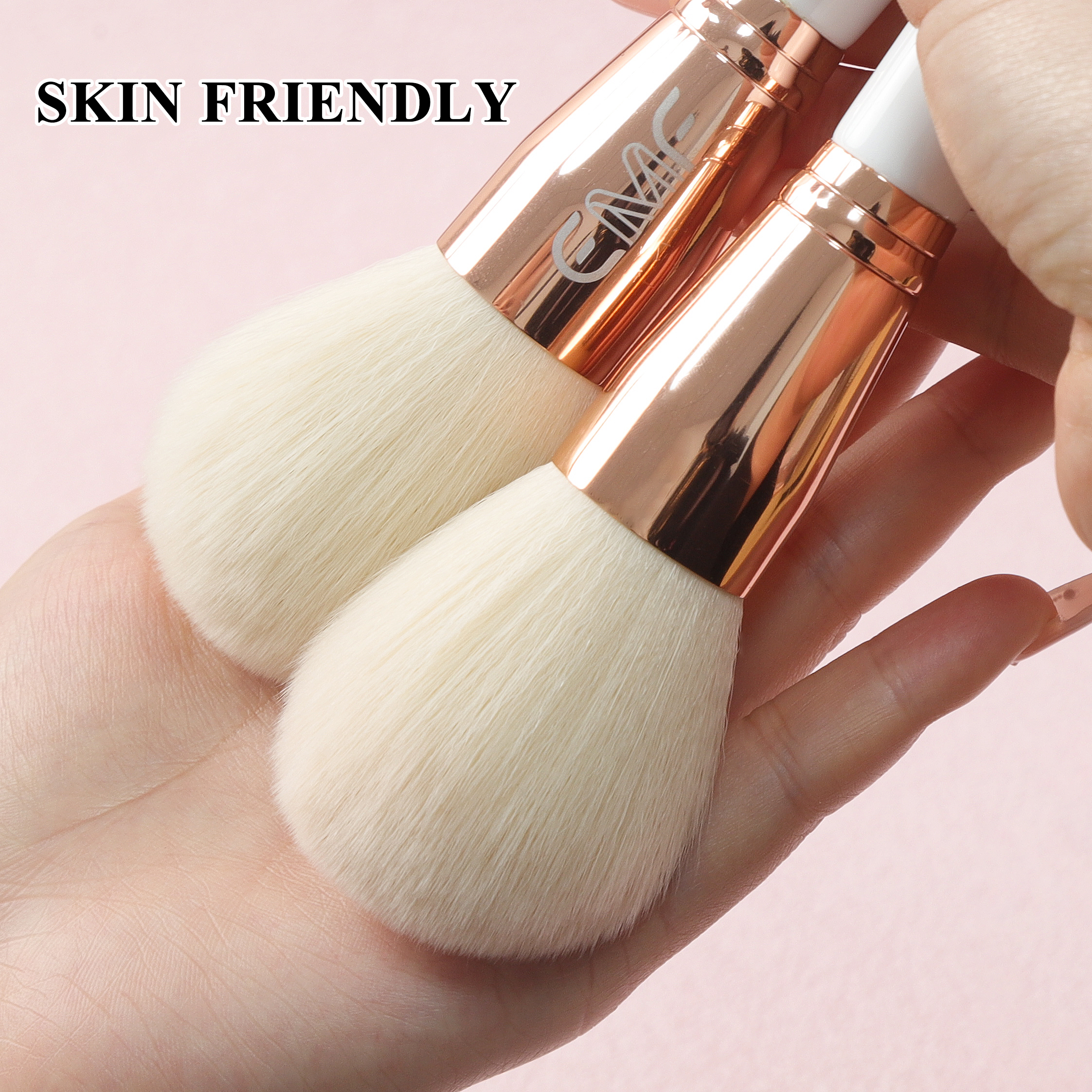 EMF Professional Powder Brush Single Face Vegan Synthetic Hair Custom Logo Luxury Makeup Brushes Blush Contour Makeup Brush