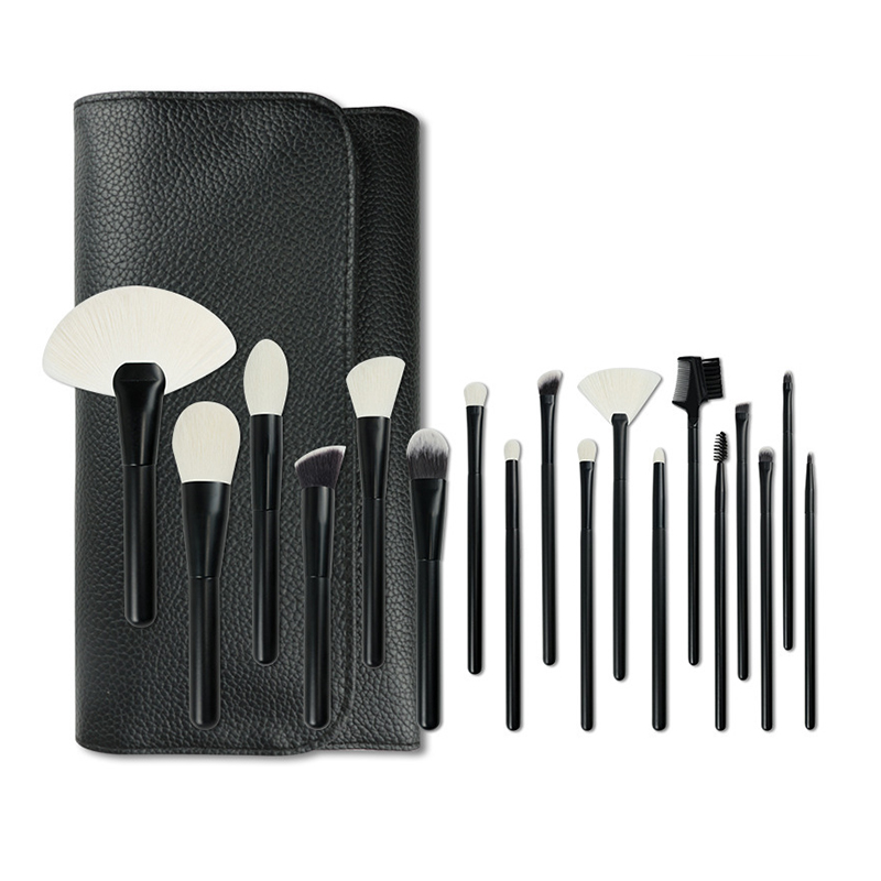 18Pcs New Colorful Custom Logo Silicone Fan Makeup Brush Extra Long Handle Laser Logo Storage Manufacturers China Wholesale 2025