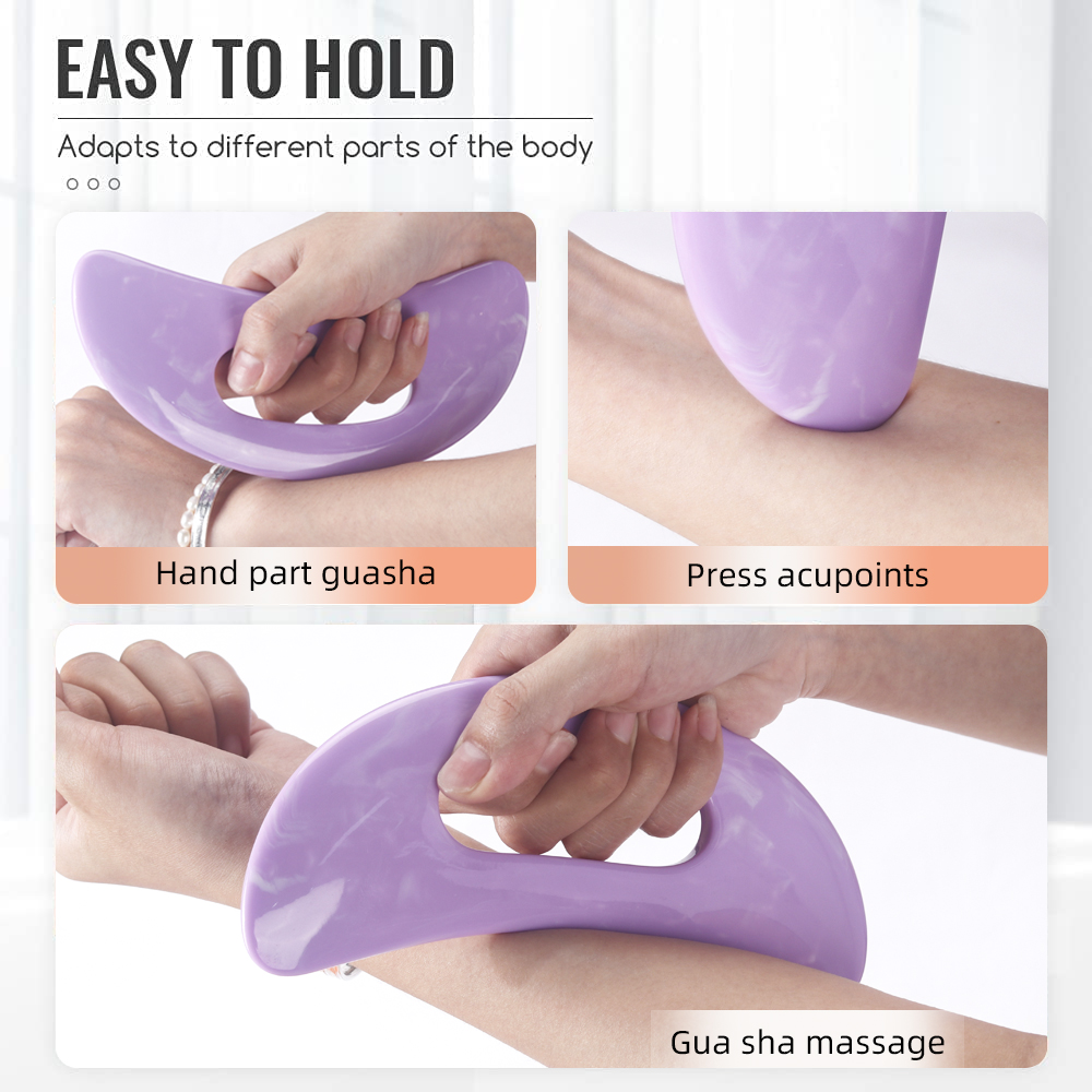 Factory Custom Logo Resin Gua Sha Board Portable Face Neck Body Massage Tool Eco-friend Beauty Skincare Massager for Salon Home