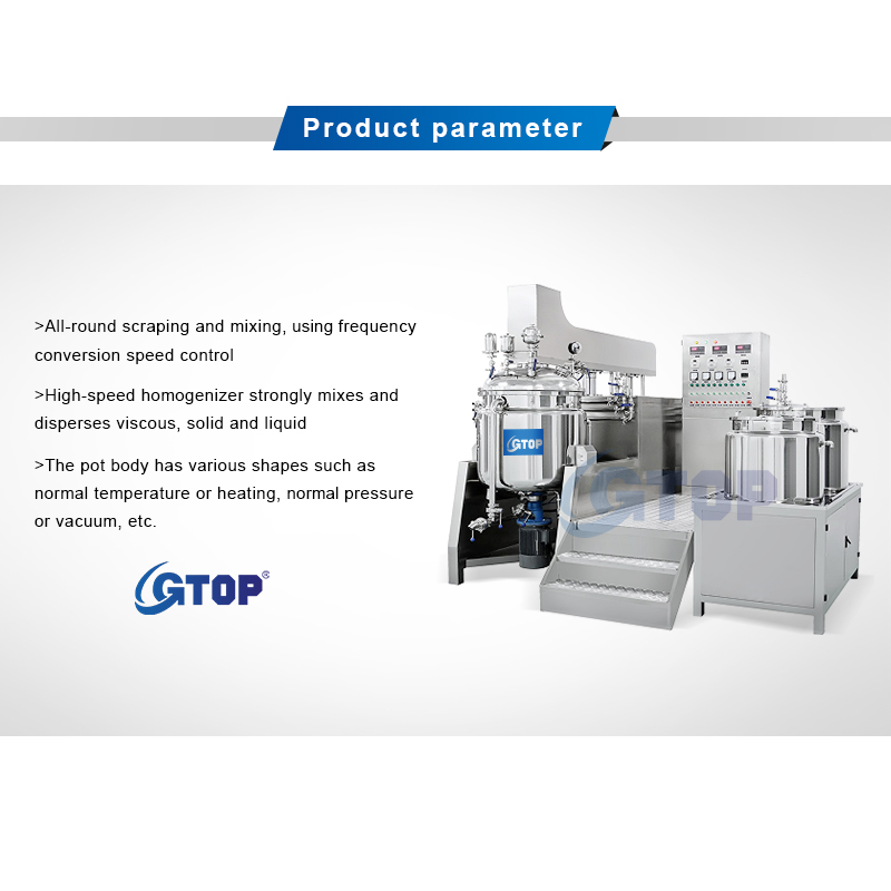 Factory direct Selling high cost performance Moisturizing Lotion Making Machine Facial Cleanser Conditioner Vacuum Homogenizer Emulsifying Machine Cosmetic Mixer Blender