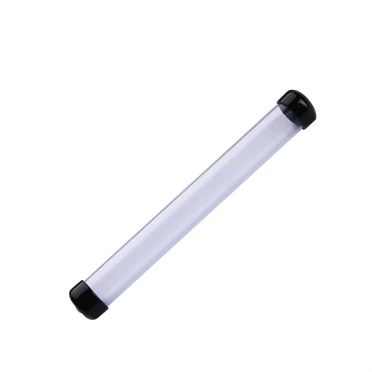 Transparent Water Resistant Plastic Makeup Brush Packaging Tube with Screen Printing Cosmetic Storage Container