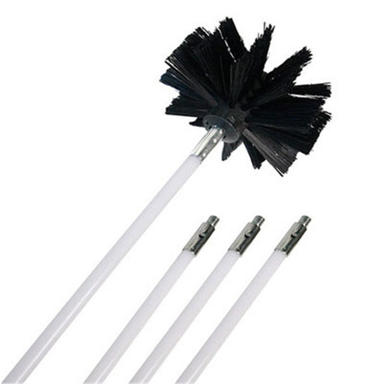 Premium Industrial Synthetic Fiber Picote Coating Brush OEM Customization Rubber Handle 100mm Diameter for Sewer Pipe