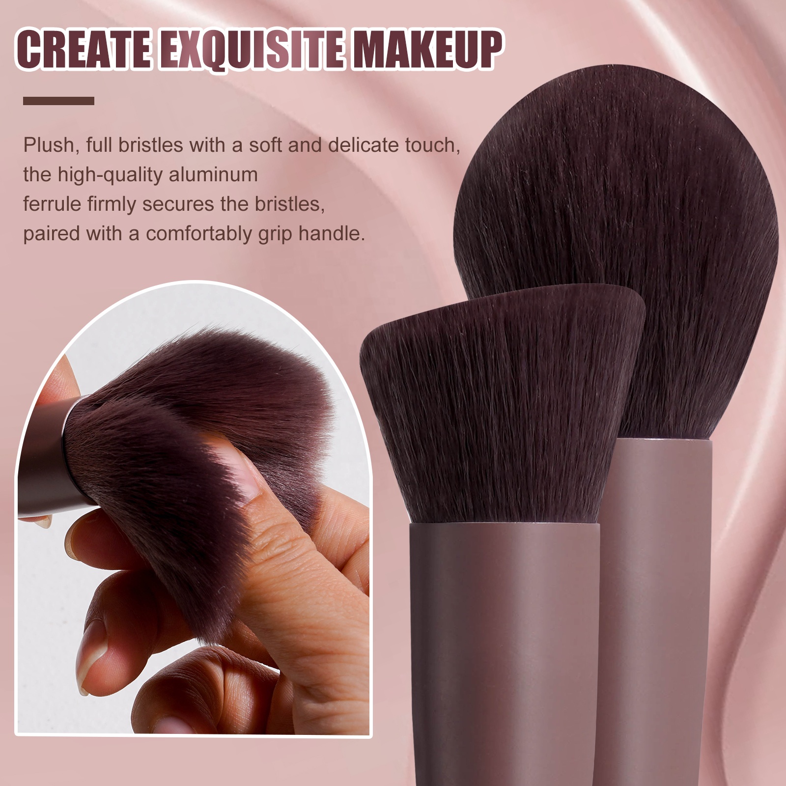 BS-MALL 18pcs Makeup Brushes Set Wholesale Professional Private Label Vegan Synthetic Face Eye Make Up Brushes Custom Logo