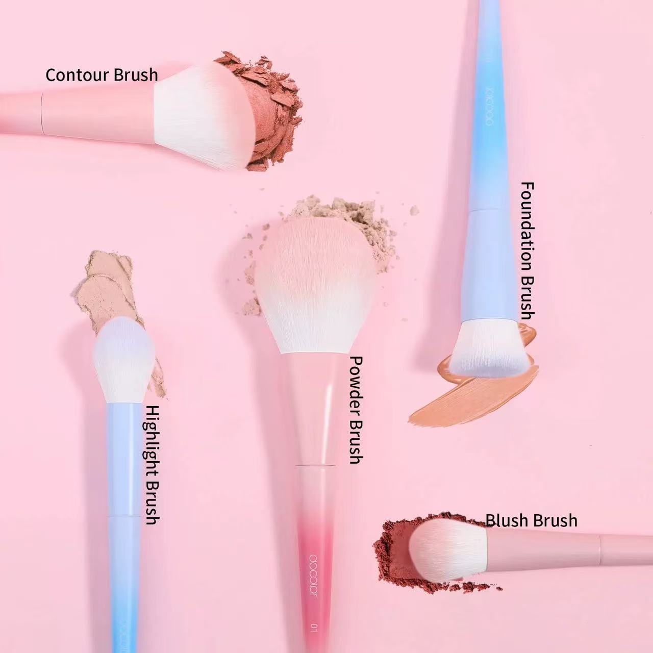 Portable Smooth Precise Face Cosmetic Application Brush Set Makeup Beginners Elegant Daily Beauty Looks Luxury Makeup Brush Set