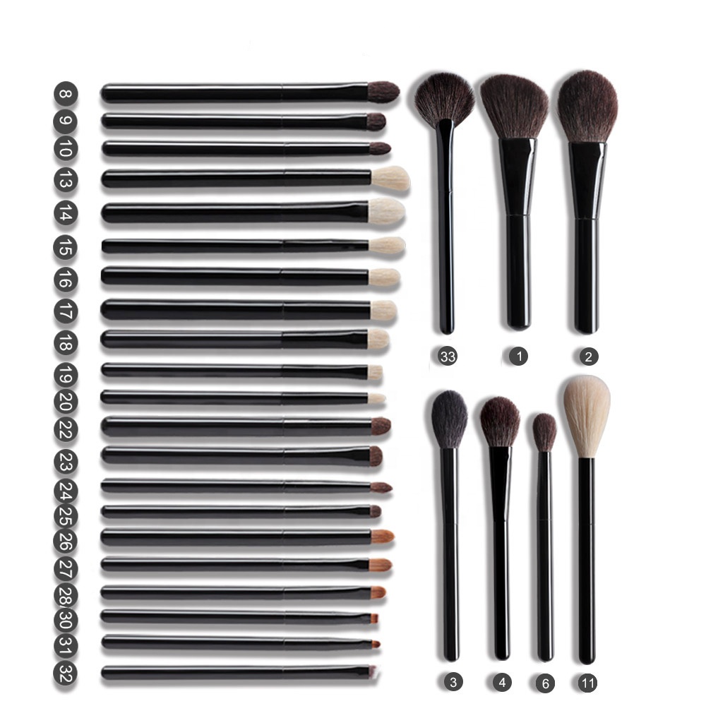 Private Label Personalized Professional Cosmetic Makeup Brushes Set With Pure Handcraft Bristle