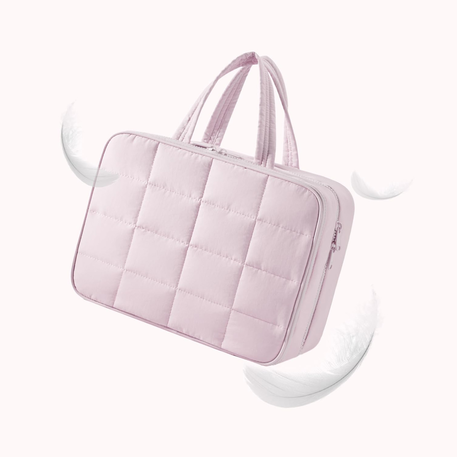 Factory Custom Travel Toiletry Bag Folding Jewelry Organizer Hanging Travel Bag Quilted Puffy Makeup Cosmetic Bag