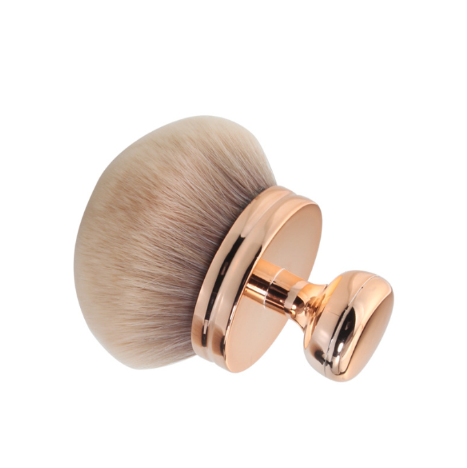 Rose Gold Soft Synthetic Hair Large Mushroom Luxury Puff Body Brush Custom Logo Makeup Bronzer Brush for Body Application
