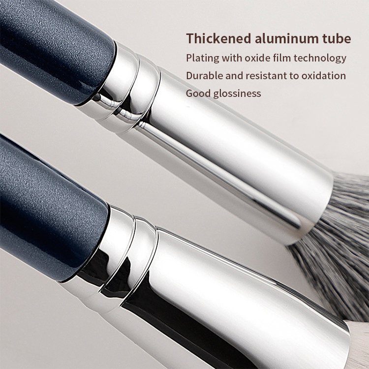 Custom Private Label Black Natural Animal Hair Professional Makeup Brush Set Wood Handle Soft Face Makeup Brushes Tool