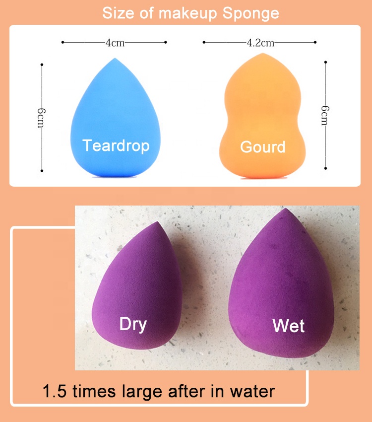 Factory Direct Hydrophilic Foam Face Cosmetic Puff Make up Foundation Blending Blender Beauty Latex Free Makeup Sponge