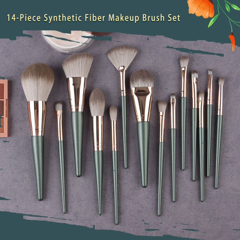 14-Piece Vegan Makeup Brush Set / Makeup Artist Kit