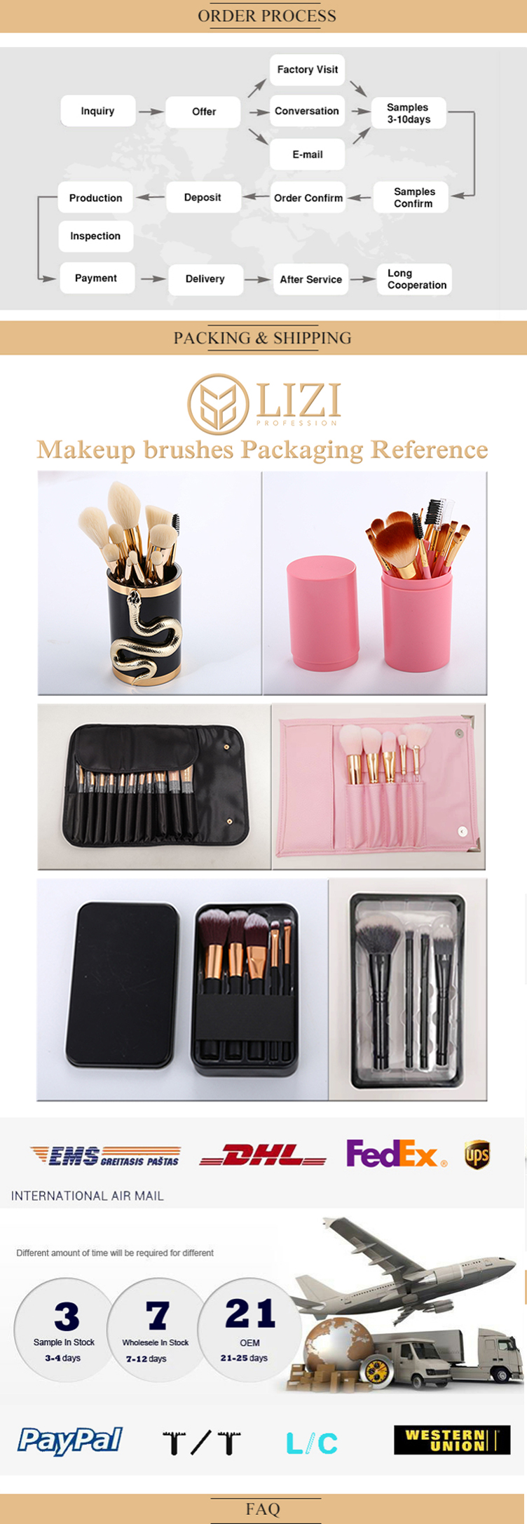 makeup tool brush handle design