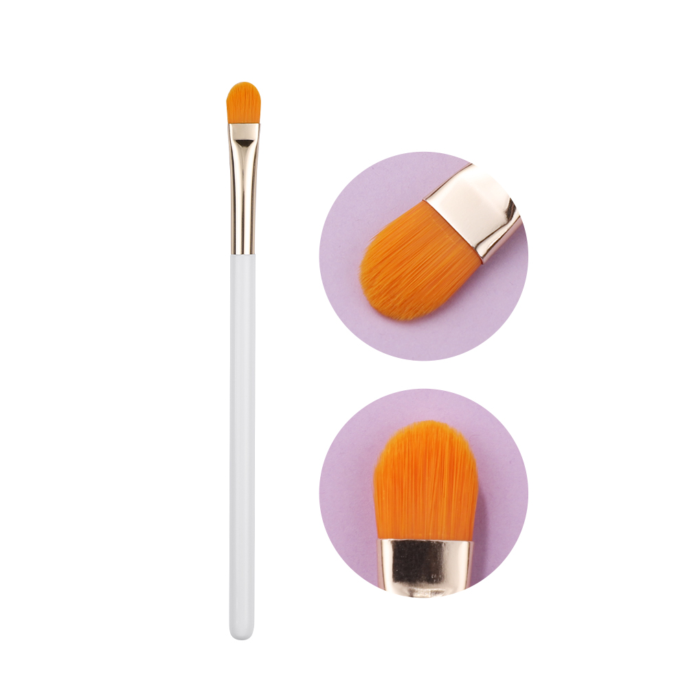 Private Labels Thin Flat Single One Concealer Makeup Brush Beauty Tools Synthetic Vegan Hair for Makeup Portable