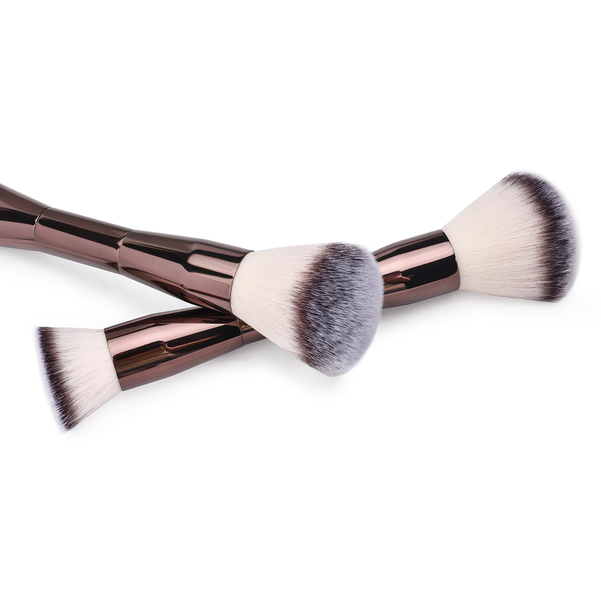 Hourglass Luxury Factory Price Aluminum Handle Dual Ended Liquid Foundation Brush Cream Makeup Brush