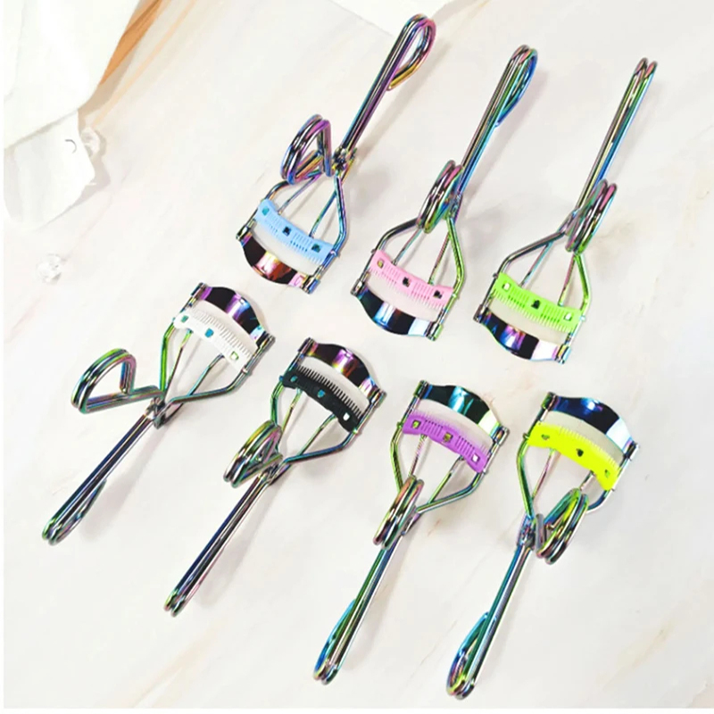 Private Label Portable Eyelash Curler Eye Lash Long Lasting Natural Eyelashes Curly Stainless Steel Eyelash Curler With Comb