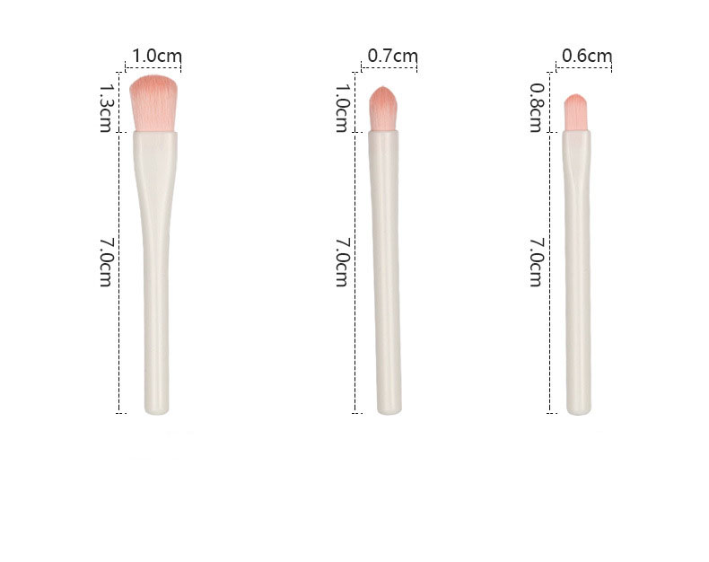 Compact Mirror Makeup Brushes