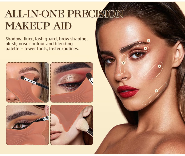 Silicone eye makeup stencil tool design curves