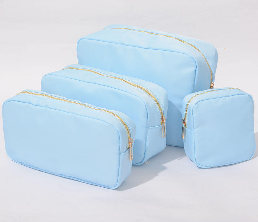 Large Capacity Travel Organizer Foldable Fashion Trend Durable Sustainable Reusable Waterproof Nylon Cosmetic Pouch Makeup Bag