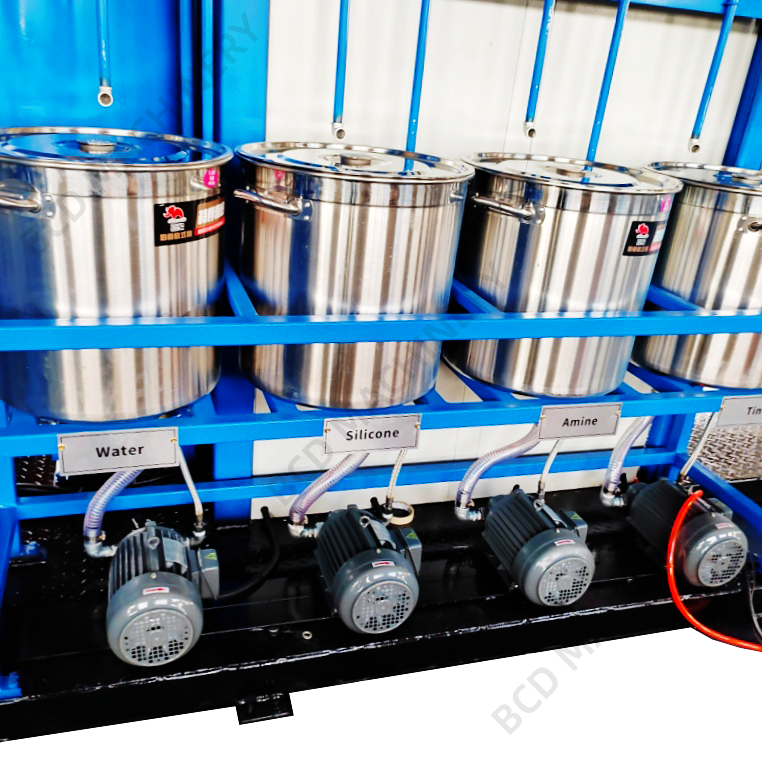 Semi Automatic Multi-Purpose Mattress Makeup Sponge Foam Making Machine Strict Process Batch Production Line Motor PLC Core
