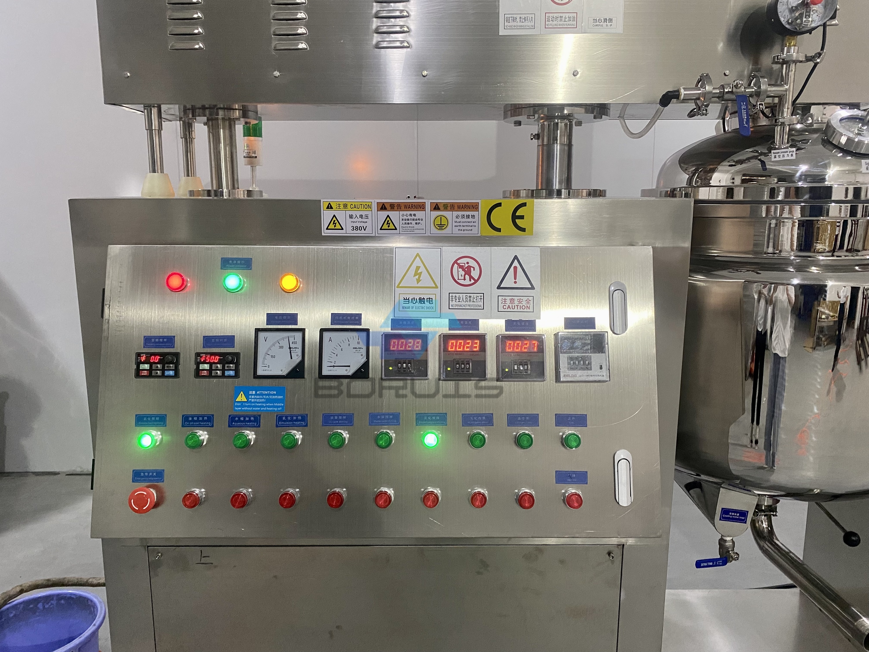 High Shear Cosmetic Mixer Vacuum Homogenizing Emulsifier Hair Cream Emulsifying Manufacturing Machine
