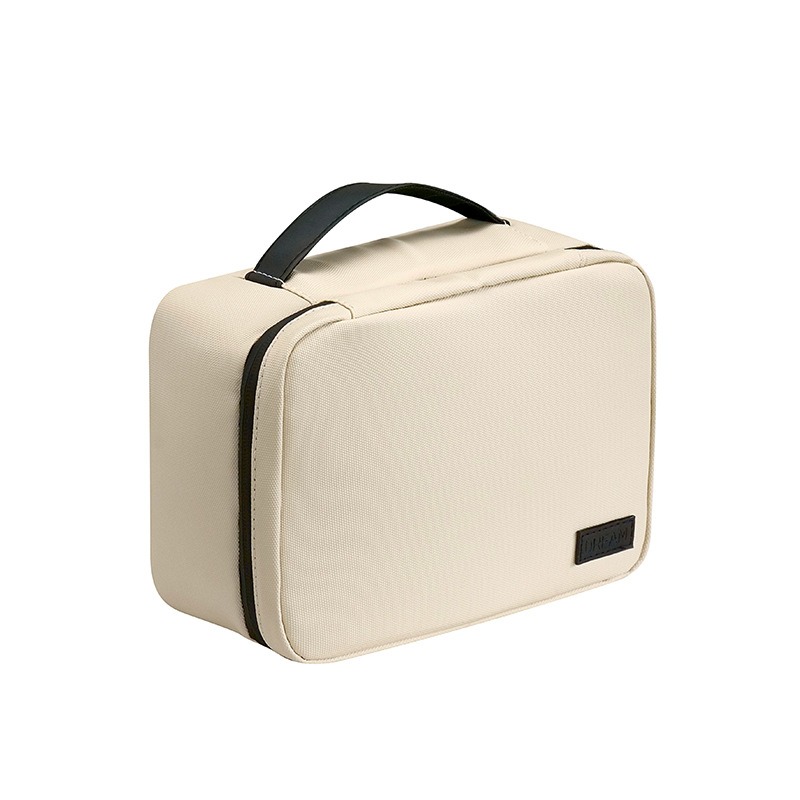 Aqua Travel Fashion Candy Zipper Cosmetic Bag Nylon Top Handle Wide Opening Womens Makeup Case Bridal Shower Bag