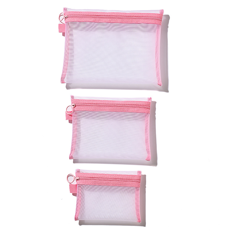 For Color Eco-Friendly Fashion Nylon Foldable Lightweight Durable Cosmetic Bag Portable Clear Zipper Pouch Daily Travel Keep