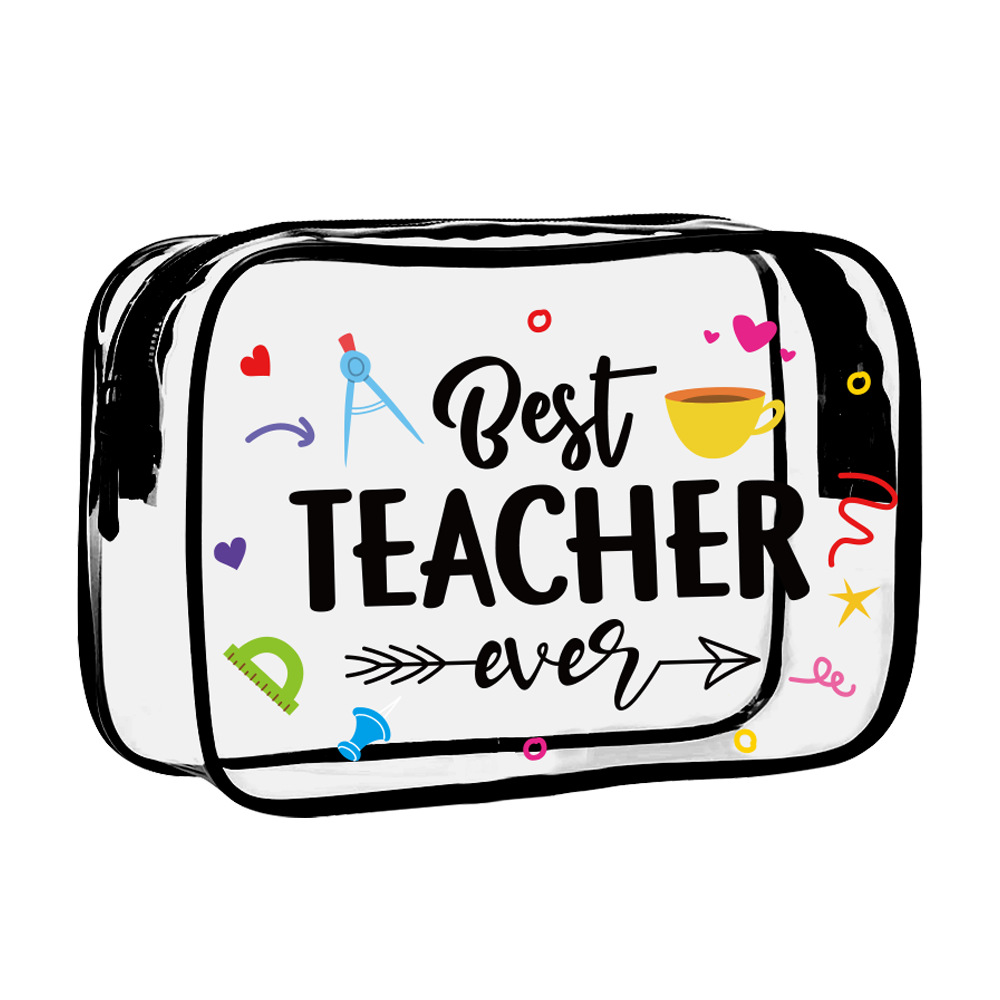 Accept Custom LOGO PVC Transparent Water Resistant Portable Cosmetic Bag Eco Friendly Zipper Travel Makeup Pouch