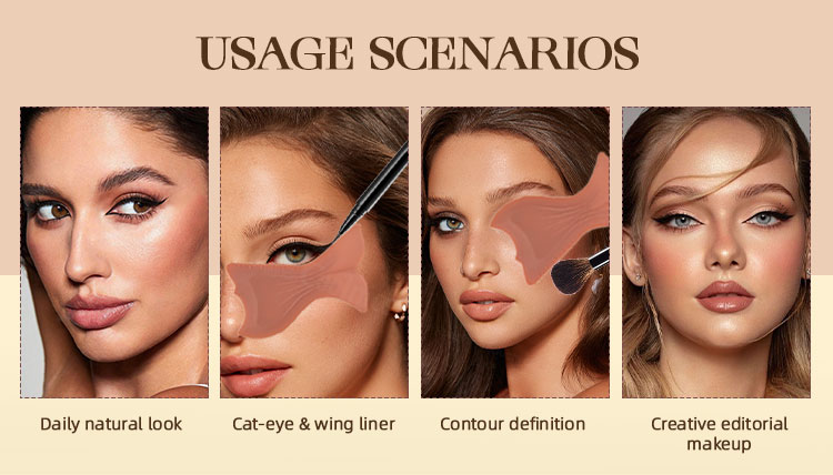 Silicone eye makeup stencil tool close-up