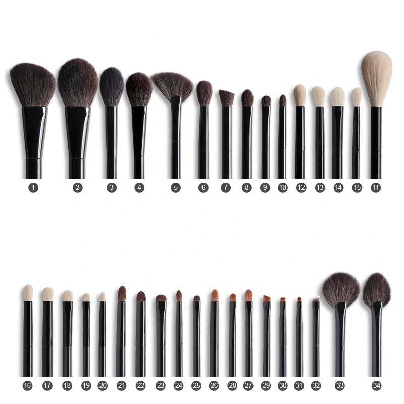 Private Label Personalized Professional Cosmetic Makeup Brushes Set With Pure Handcraft Bristle