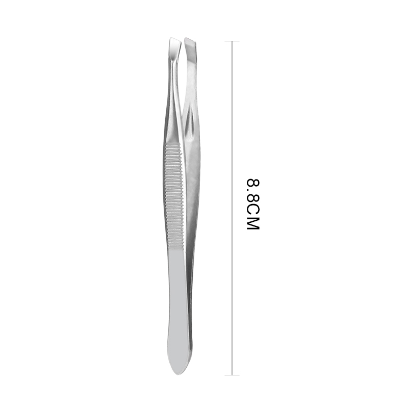 Wholesale Slanted Eyebrow Tweezers Stainless Steel Facial Hair Removal Tool For Beauty Salons