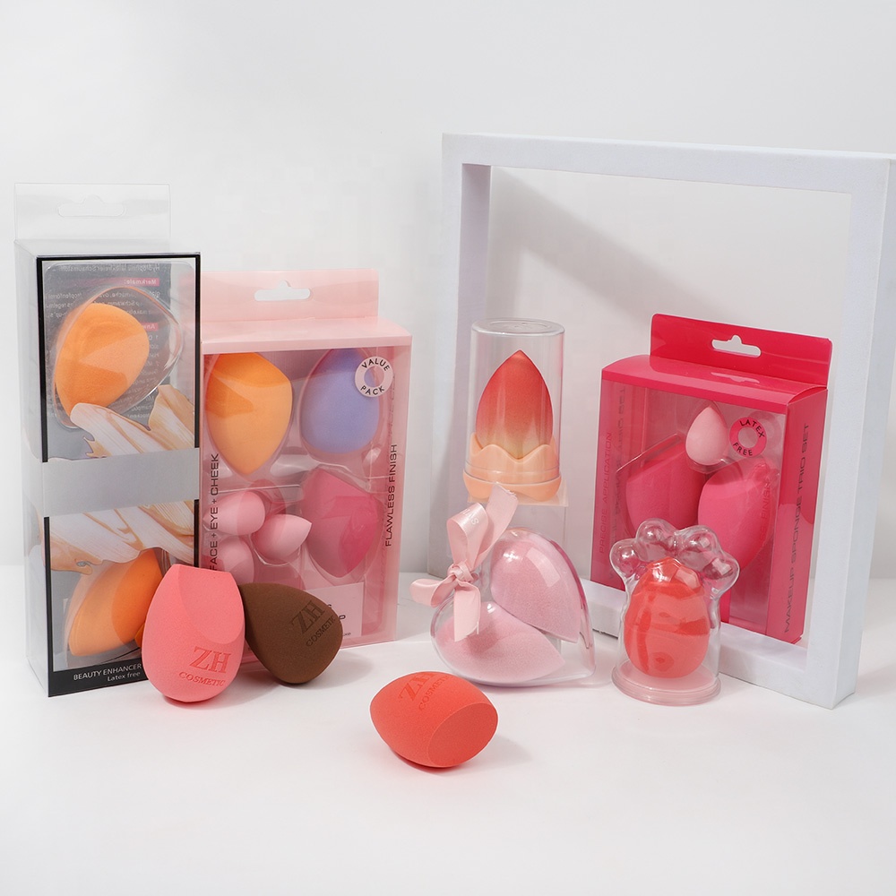 Professional Soft Blender Latex Free Biodegradable Beauty Egg Cosmetics Blender Wholesale Customized Packaging Custom Logo Face