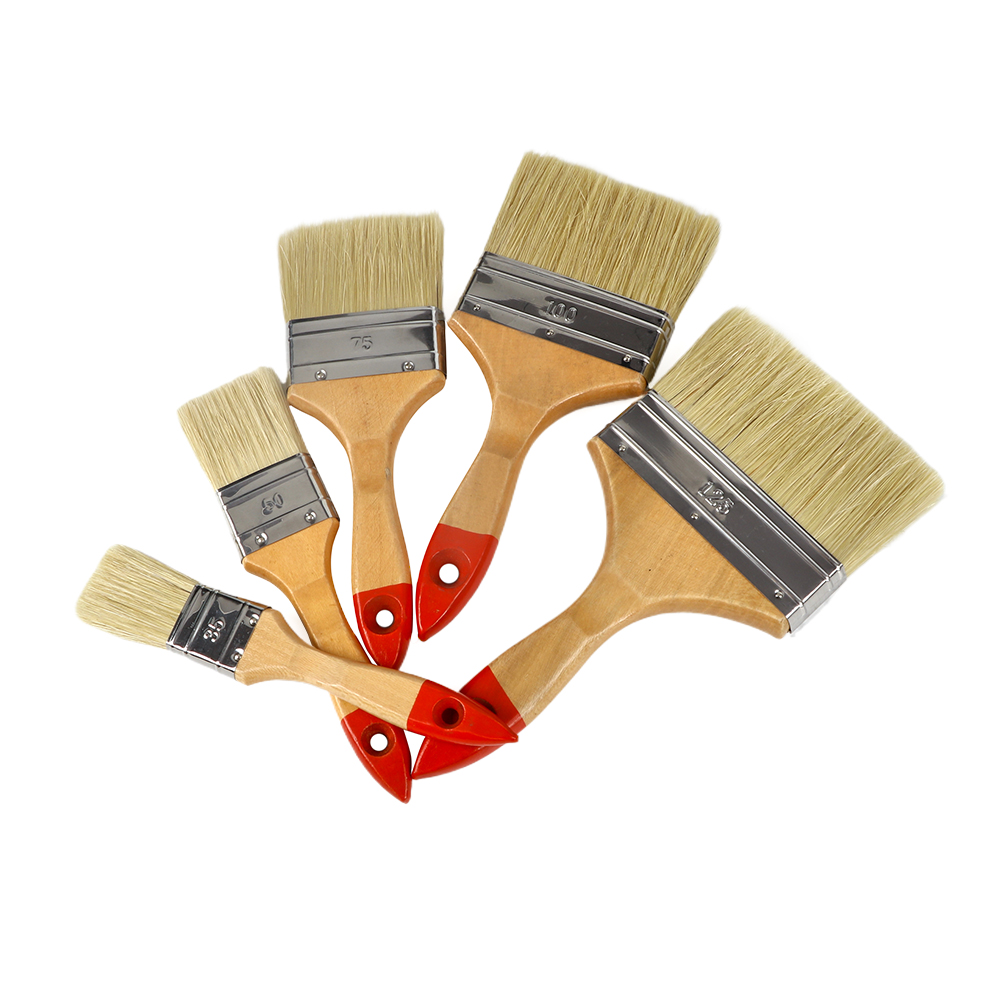 Industrial Grade Synthetic Fiber Paint Brushes Quality Wooden Handle Customizable Natural Wall Paint-Direct Factory Price OEM