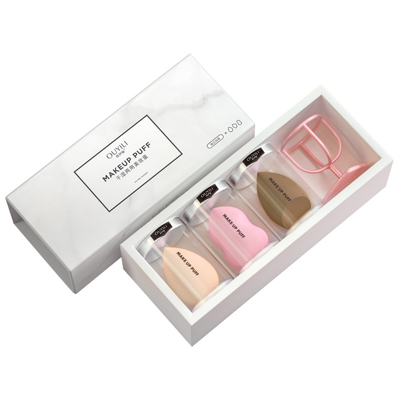 Factory Low MOQ Wholesale Custom Logo Super Soft Make up Beauty Sponges Packaging Private Label Beauty Sponge Blender Set
